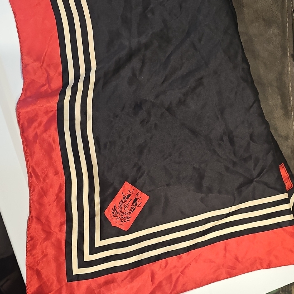 Ralph Lauren Red and Black Scarf